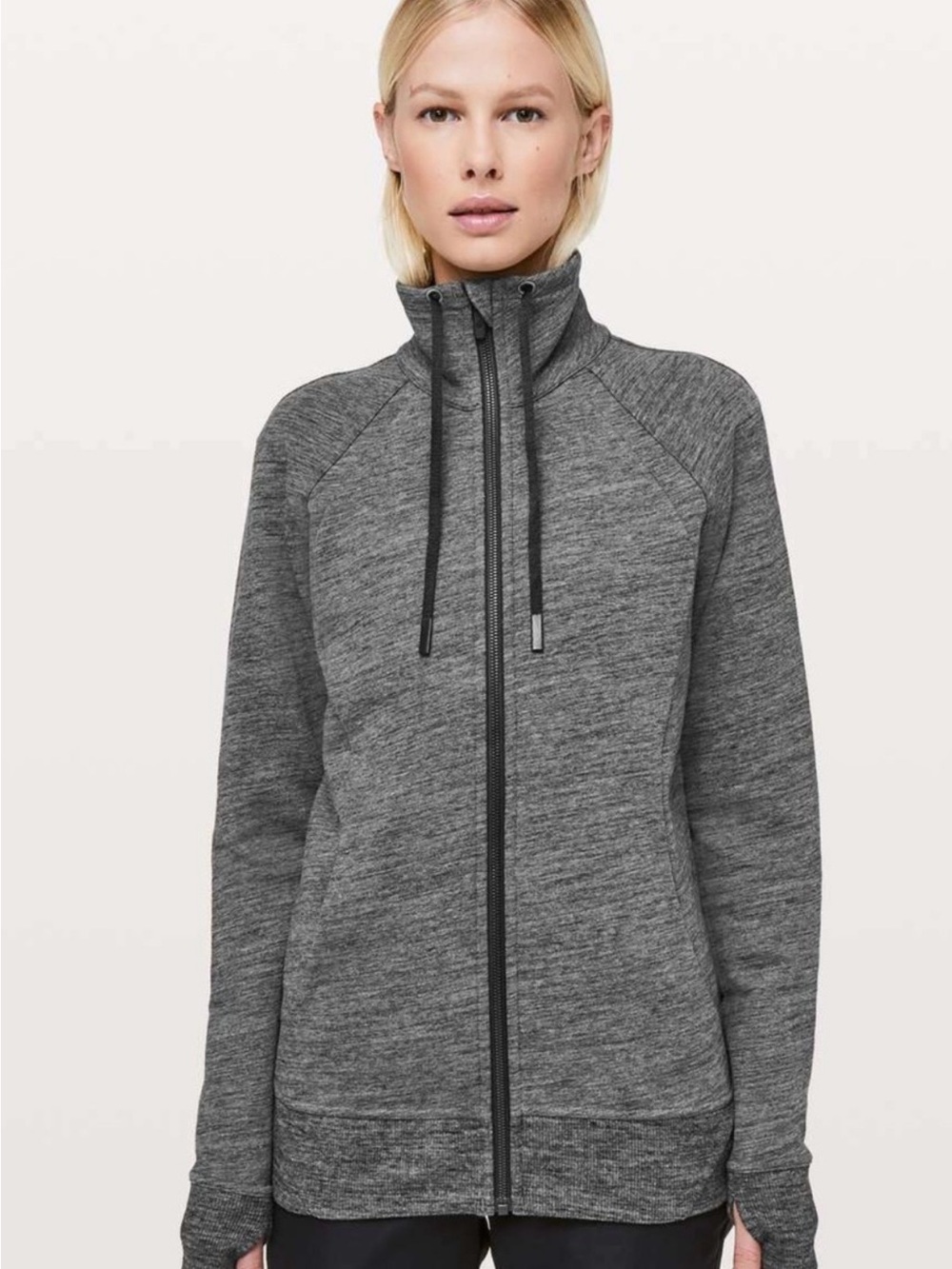 Lululemon Huddle and Hustle gray zip front jacket size 8